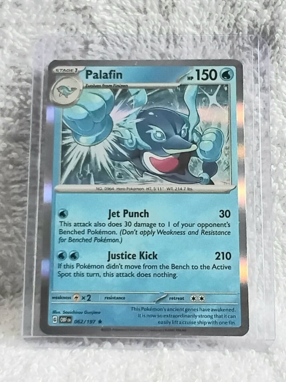 Mint 2023 Pokemon Palafin Rare ☆ Holo Card 062/197!!